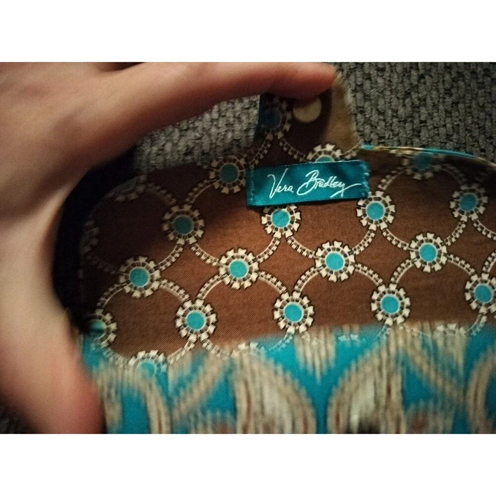 Vera Bradley Eye glass Blue Paisley Hard Case Magnetic Close Totally Turquoise